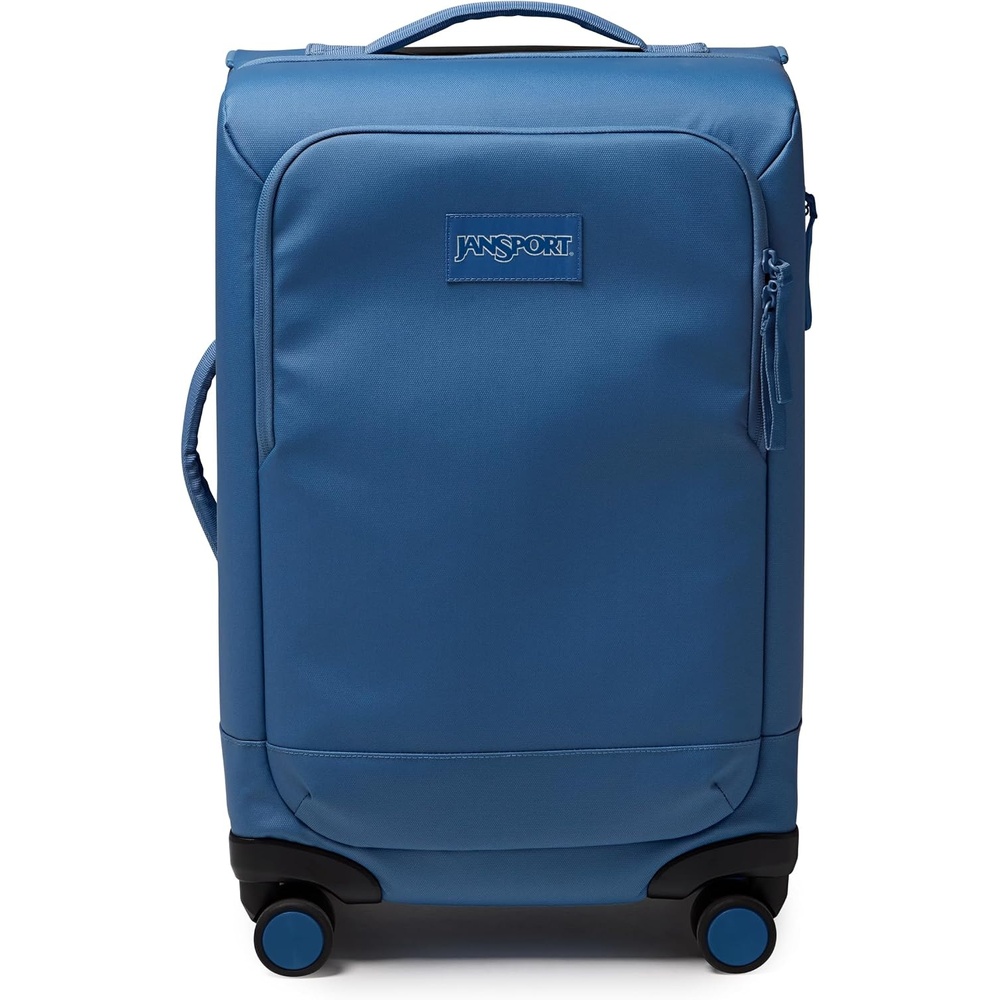 image:imageJanSport Good Latitude Carry On Spinner Suitcase 42L Water Resistant Travel Luggage with 16 Inch Laptop Sleeve Durable Lightweight Rolling Hardside Softside Carryon Bag Elemental BlueElemental Blue