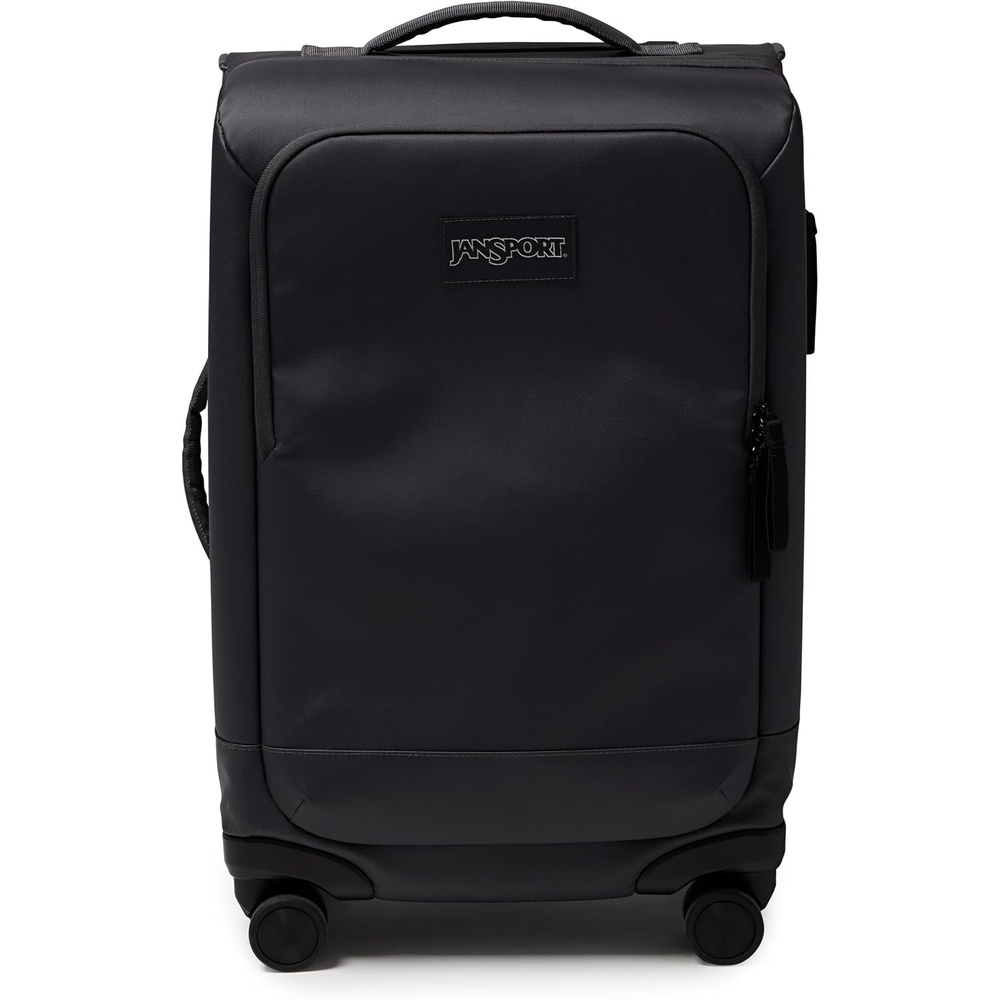 image:imageJanSport Good Latitude Carry On Spinner Suitcase 42L Water Resistant Travel Luggage with 16 Inch Laptop Sleeve Durable Lightweight Rolling Hardside Softside Carryon Bag Elemental BlueSmokey Grit
