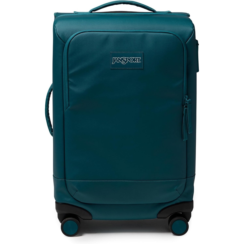 image:imageJanSport Good Latitude Carry On Spinner Suitcase 42L Water Resistant Travel Luggage with 16 Inch Laptop Sleeve Durable Lightweight Rolling Hardside Softside Carryon Bag Elemental BlueEmerald Pool