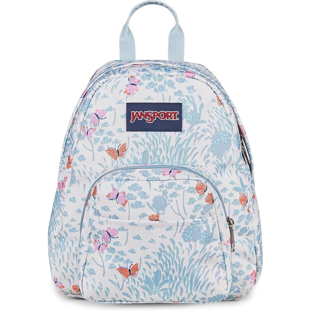 image:imageJanSport Half Pint Mini Backpack 102 L Durable Mini Bag Purse with Adjustable Shoulder Straps Single Main Compartment Zippered Stash Pocket BlackFluttering Fields