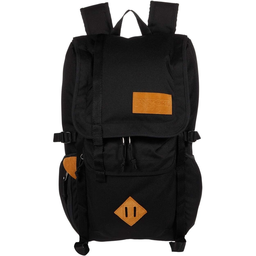 image:imageJanSport Hatchet Backpack 15inch Padded Laptop Compartment Dual Water Bottle Pockets Side Compression Straps BlackBlack