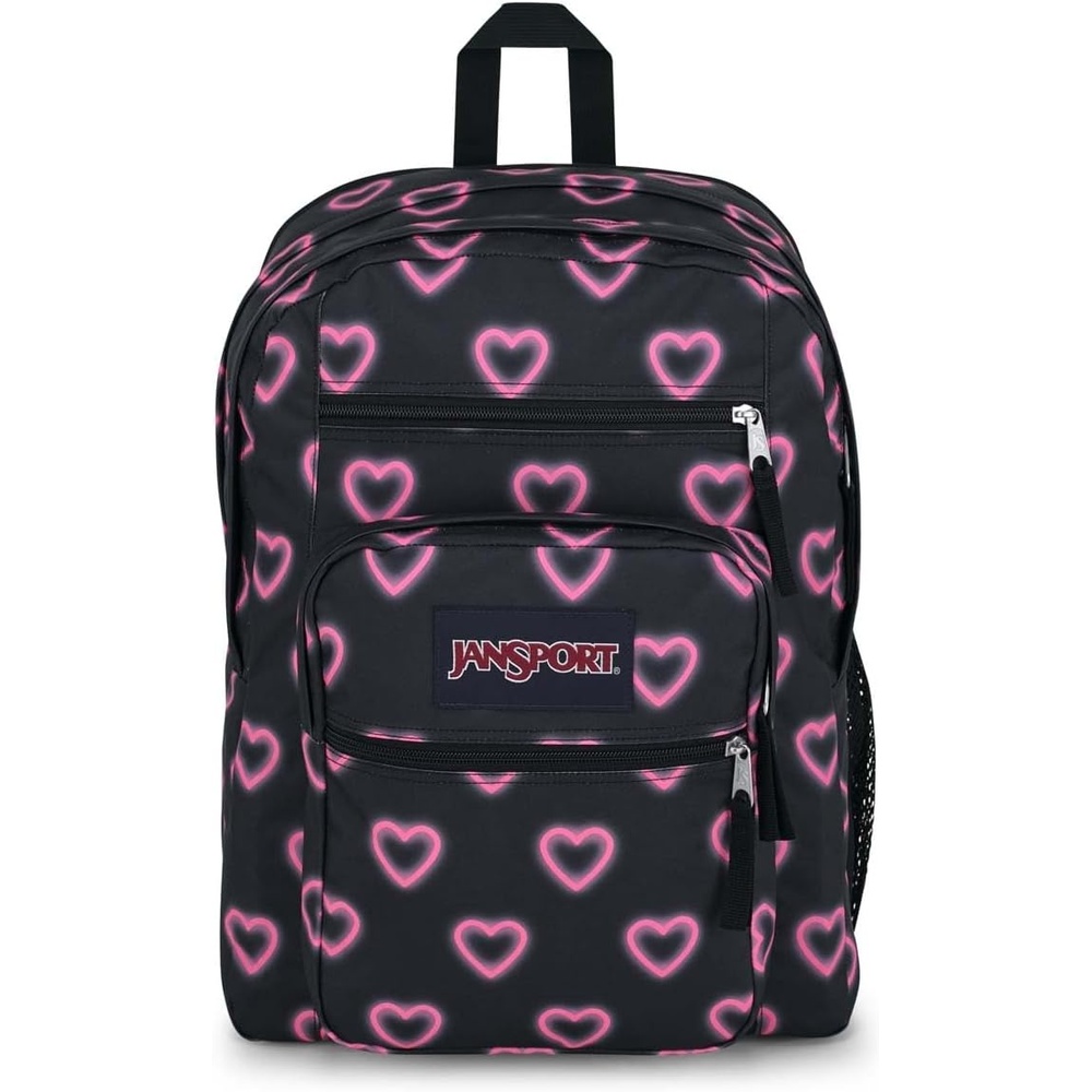 image:imageJanSport Laptop Backpack Computer Bag with 2 Compartments Ergonomic Shoulder Straps 15 Laptop Sleeve Haul Handle Vortex VoyageHappy Hearts Black