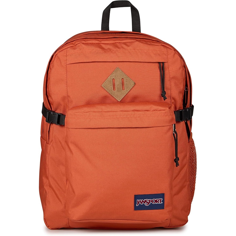 image:imageJanSport Main Campus Backpack Travel or Work Backpack with 15Inch Laptop Sleeve and Dual Water Bottle Pockets Surreal SwirliesDune Red