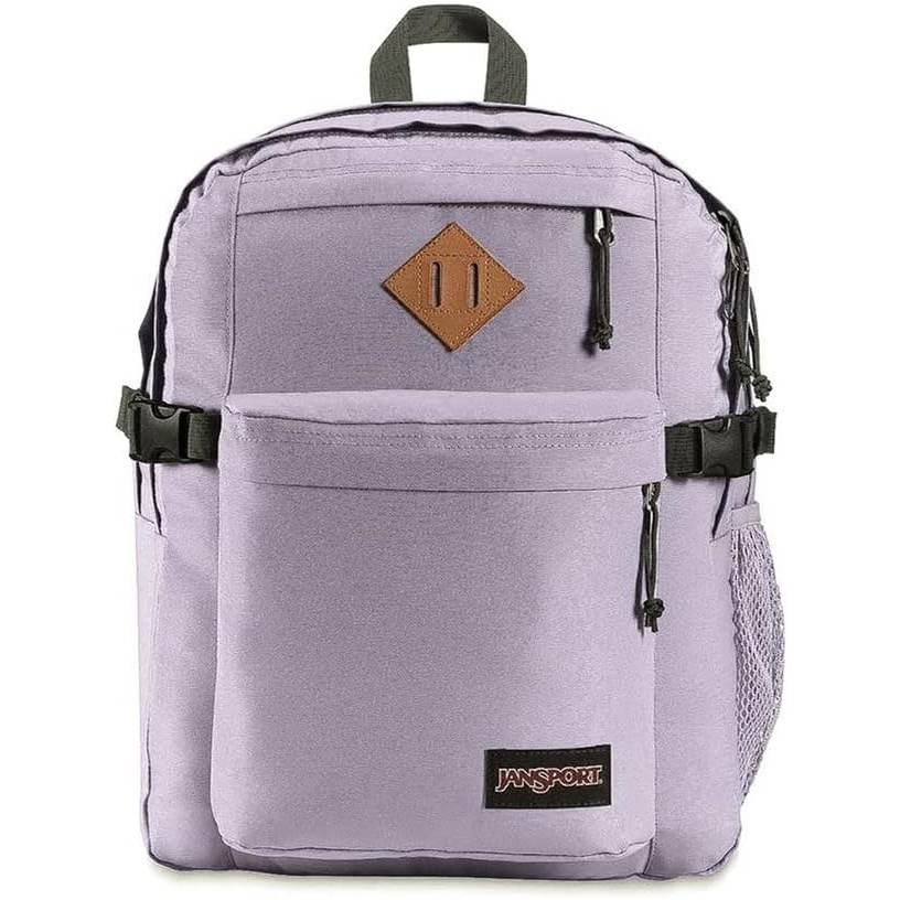 image:imageJanSport Main Campus Backpack Travel or Work Backpack with 15Inch Laptop Sleeve and Dual Water Bottle Pockets Surreal SwirliesPastel Lilac
