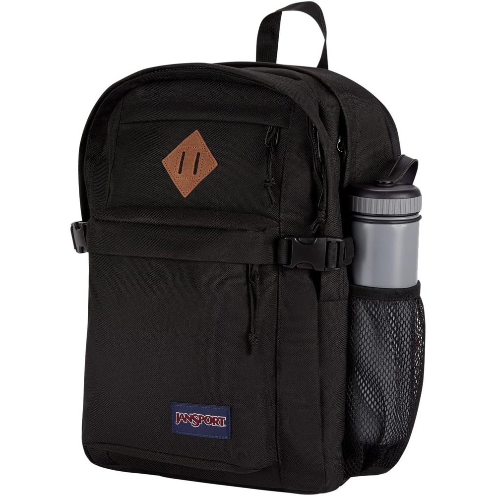 image:imageJanSport Main Campus FX Backpack Travel or Work Bag w 15Inch Laptop Pack with Leather Trim Lavender AshBlack