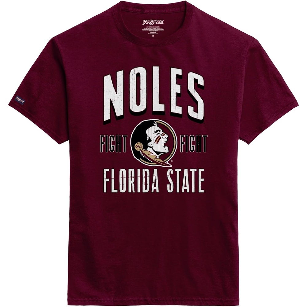 image:imageJanSport NCAA Officially Licensed Campus Short Sleeve T Shirt for Men Soft amp Breathable PreShrunk Cotton Crewneck T ShirtFlorida State Seminoles