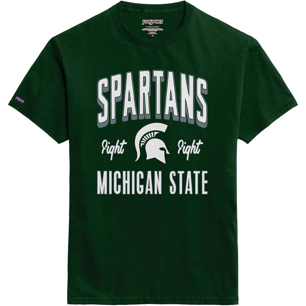 image:imageJanSport NCAA Officially Licensed Campus Short Sleeve T Shirt for Men Soft amp Breathable PreShrunk Cotton Crewneck T ShirtMichigan State Spartans