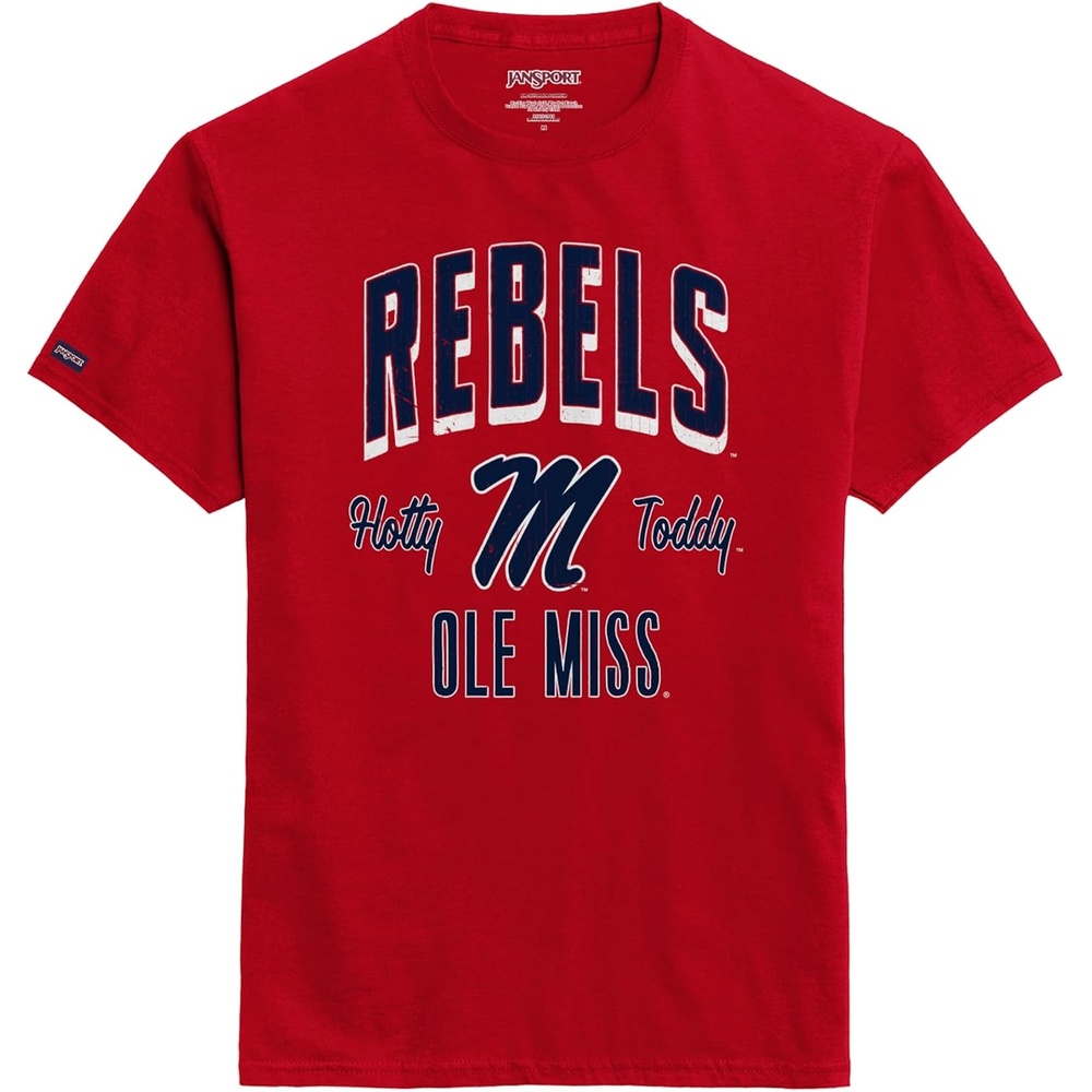 image:imageJanSport NCAA Officially Licensed Campus Short Sleeve T Shirt for Men Soft amp Breathable PreShrunk Cotton Crewneck T ShirtMississippi Old Miss Rebels