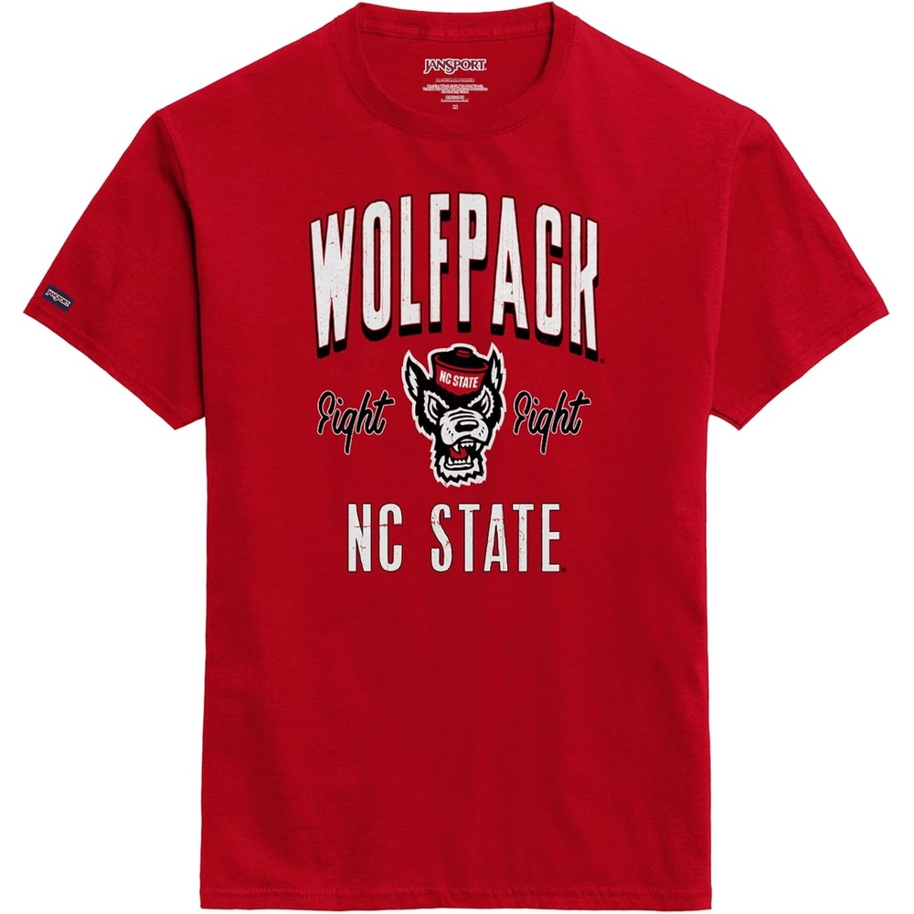image:imageJanSport NCAA Officially Licensed Campus Short Sleeve T Shirt for Men Soft amp Breathable PreShrunk Cotton Crewneck T ShirtNorth Carolina State Wolfpack