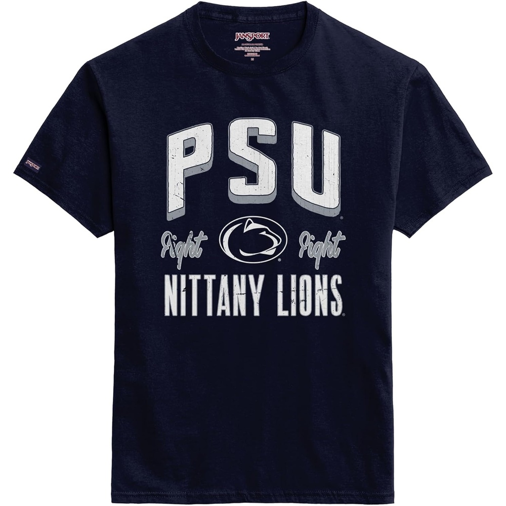 image:imageJanSport NCAA Officially Licensed Campus Short Sleeve T Shirt for Men Soft amp Breathable PreShrunk Cotton Crewneck T ShirtPenn State Nittany Lions