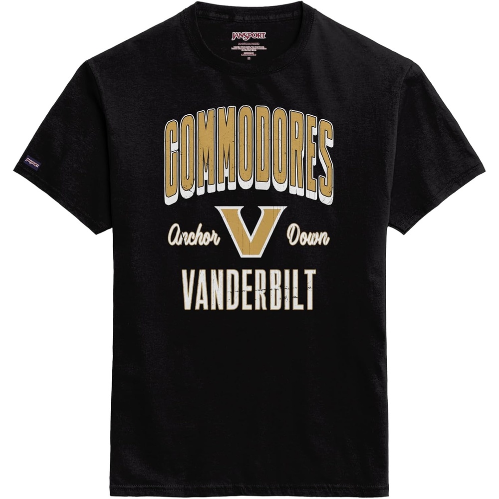 image:imageJanSport NCAA Officially Licensed Campus Short Sleeve T Shirt for Men Soft amp Breathable PreShrunk Cotton Crewneck T ShirtVanderbilt Commodores