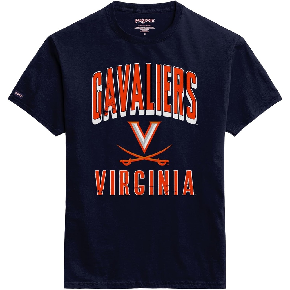 image:imageJanSport NCAA Officially Licensed Campus Short Sleeve T Shirt for Men Soft amp Breathable PreShrunk Cotton Crewneck T ShirtVirginia Cavaliers