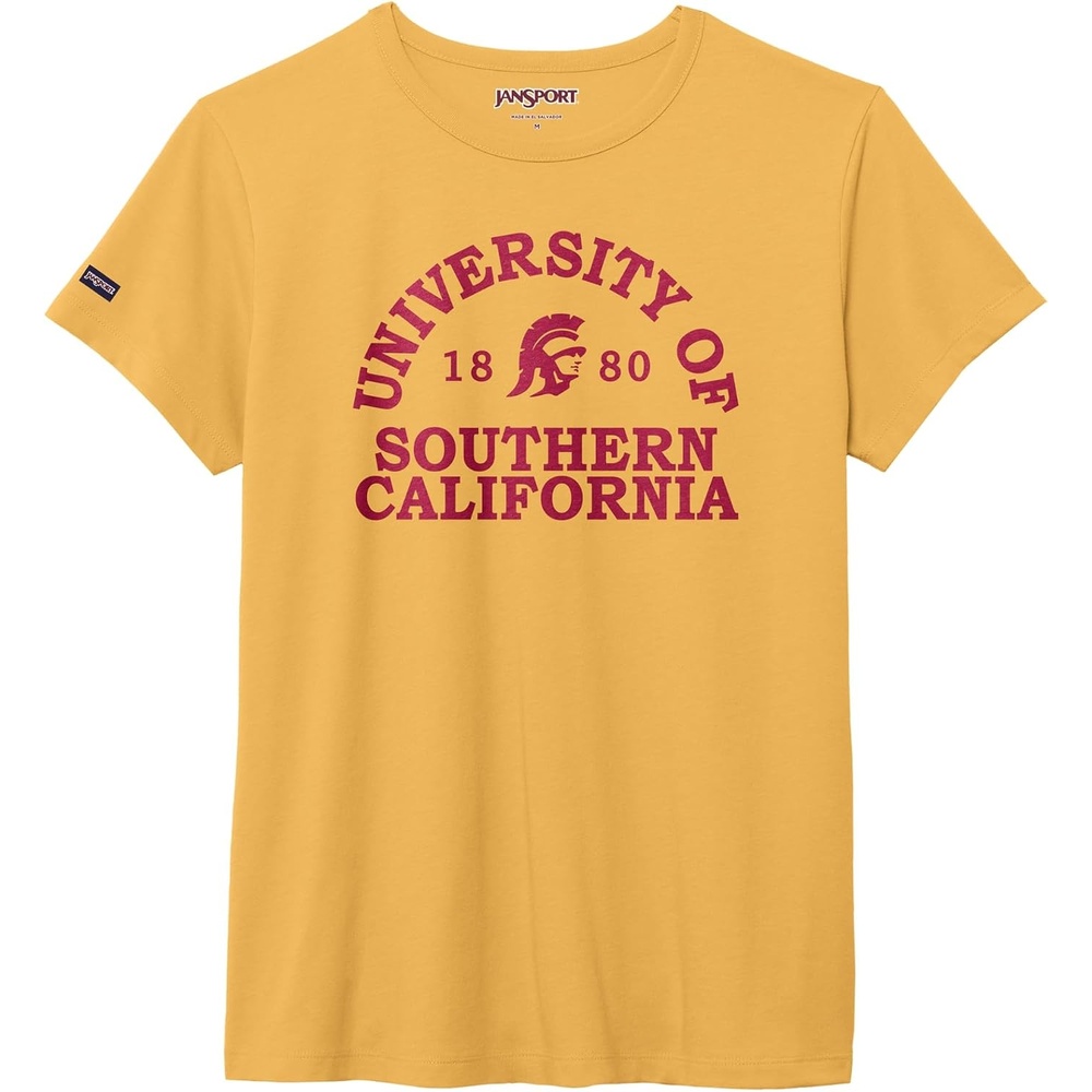 image:imageJanSport NCAA Officially Licensed Graduate Short Sleeve T Shirt for Women Soft amp Breathable CottonPolyester Blend Crewneck T Shirt with Graphic Detailing Everyday University Fan ApparelUSC Trojans