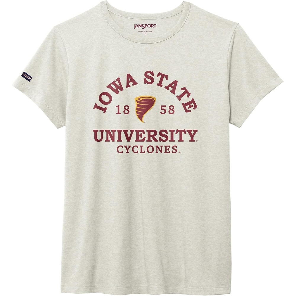 image:imageJanSport NCAA Officially Licensed Graduate Short Sleeve T Shirt for Women Soft amp Breathable CottonPolyester Blend Crewneck T Shirt with Graphic Detailing Everyday University Fan ApparelIowa State Cyclones