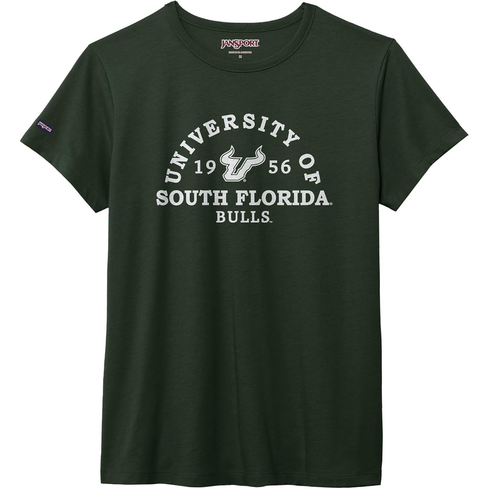 image:imageJanSport NCAA Officially Licensed Graduate Short Sleeve T Shirt for Women Soft amp Breathable CottonPolyester Blend Crewneck T Shirt with Graphic Detailing Everyday University Fan ApparelSouth Florida Bulls