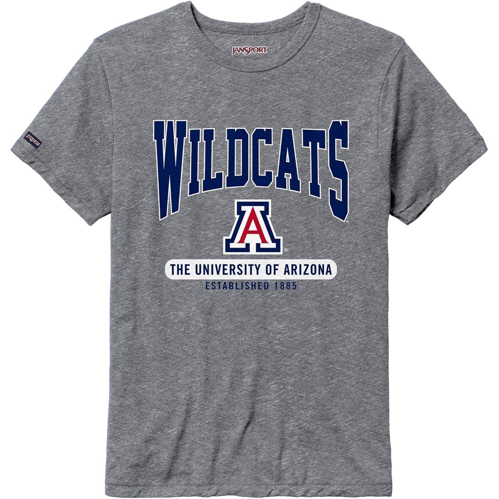 image:imageJanSport NCAA Officially Licensed Pregame Short Sleeve T Shirt for Men Soft amp Breathable Triblend Crewneck T ShirtArizona Wildcats