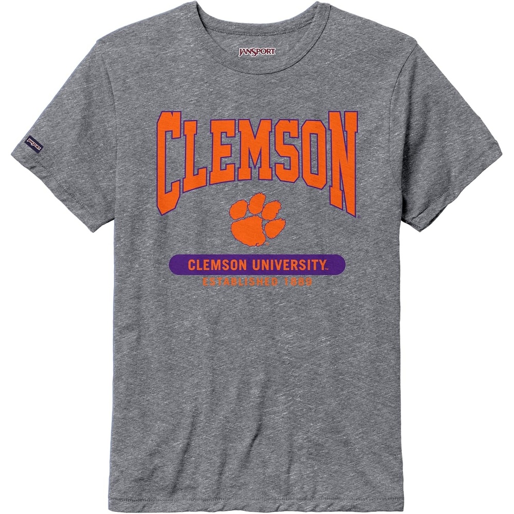image:imageJanSport NCAA Officially Licensed Pregame Short Sleeve T Shirt for Men Soft amp Breathable Triblend Crewneck T ShirtClemson Tigers