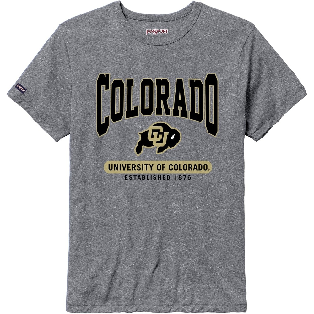 image:imageJanSport NCAA Officially Licensed Pregame Short Sleeve T Shirt for Men Soft amp Breathable Triblend Crewneck T ShirtColorado Buffaloes