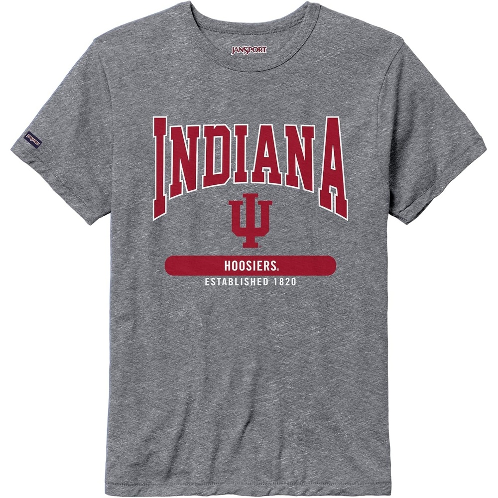 image:imageJanSport NCAA Officially Licensed Pregame Short Sleeve T Shirt for Men Soft amp Breathable Triblend Crewneck T ShirtIndiana Hoosiers
