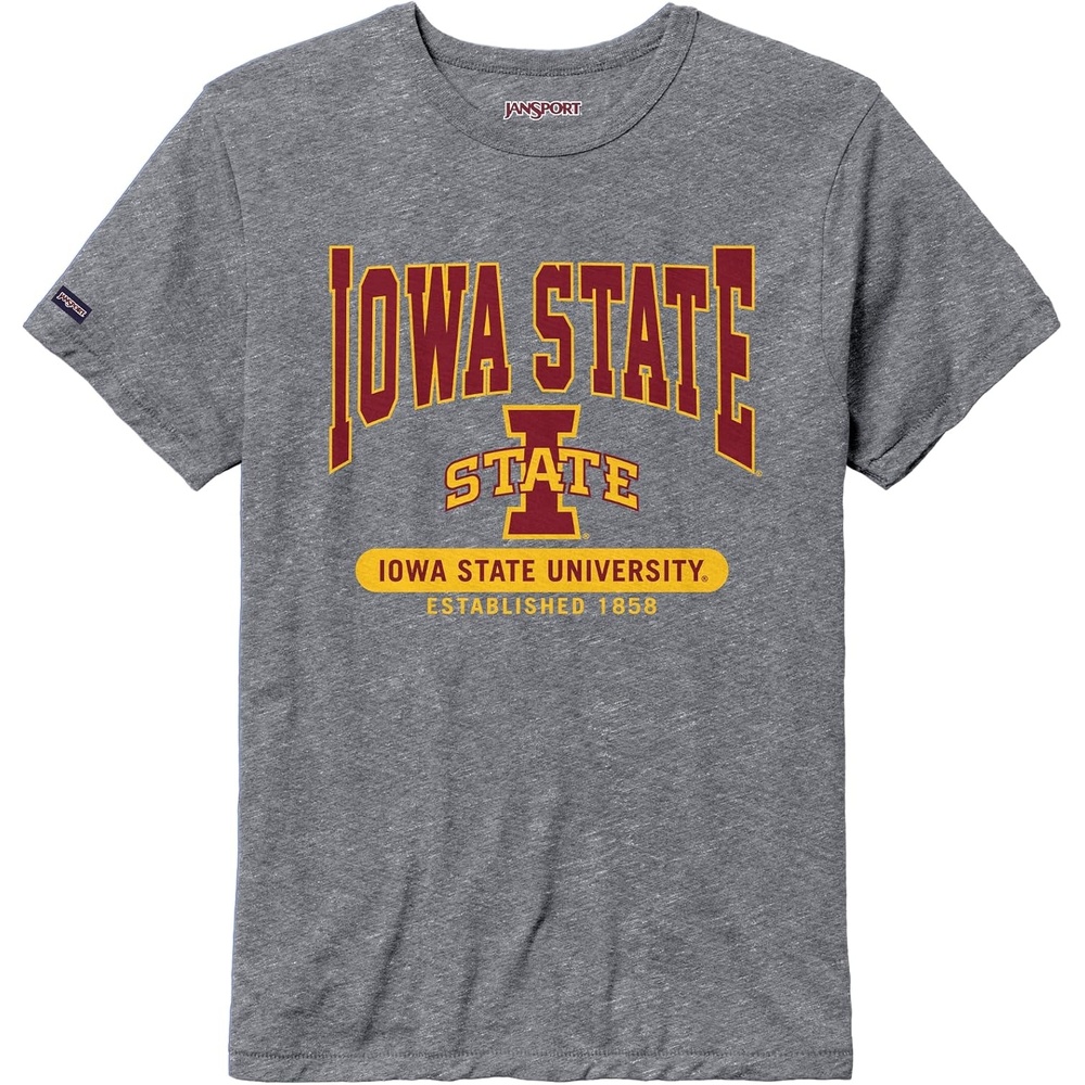 image:imageJanSport NCAA Officially Licensed Pregame Short Sleeve T Shirt for Men Soft amp Breathable Triblend Crewneck T ShirtIowa State Cyclones