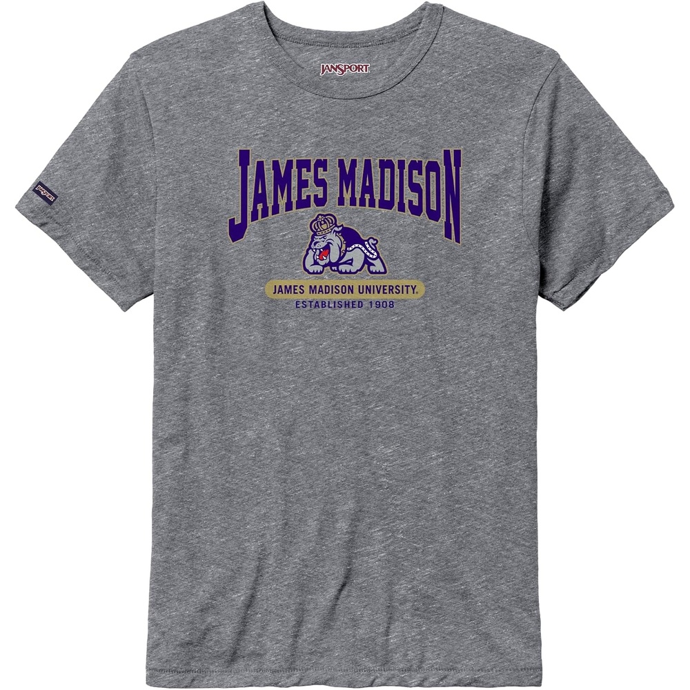 image:imageJanSport NCAA Officially Licensed Pregame Short Sleeve T Shirt for Men Soft amp Breathable Triblend Crewneck T ShirtJames Madison Dukes