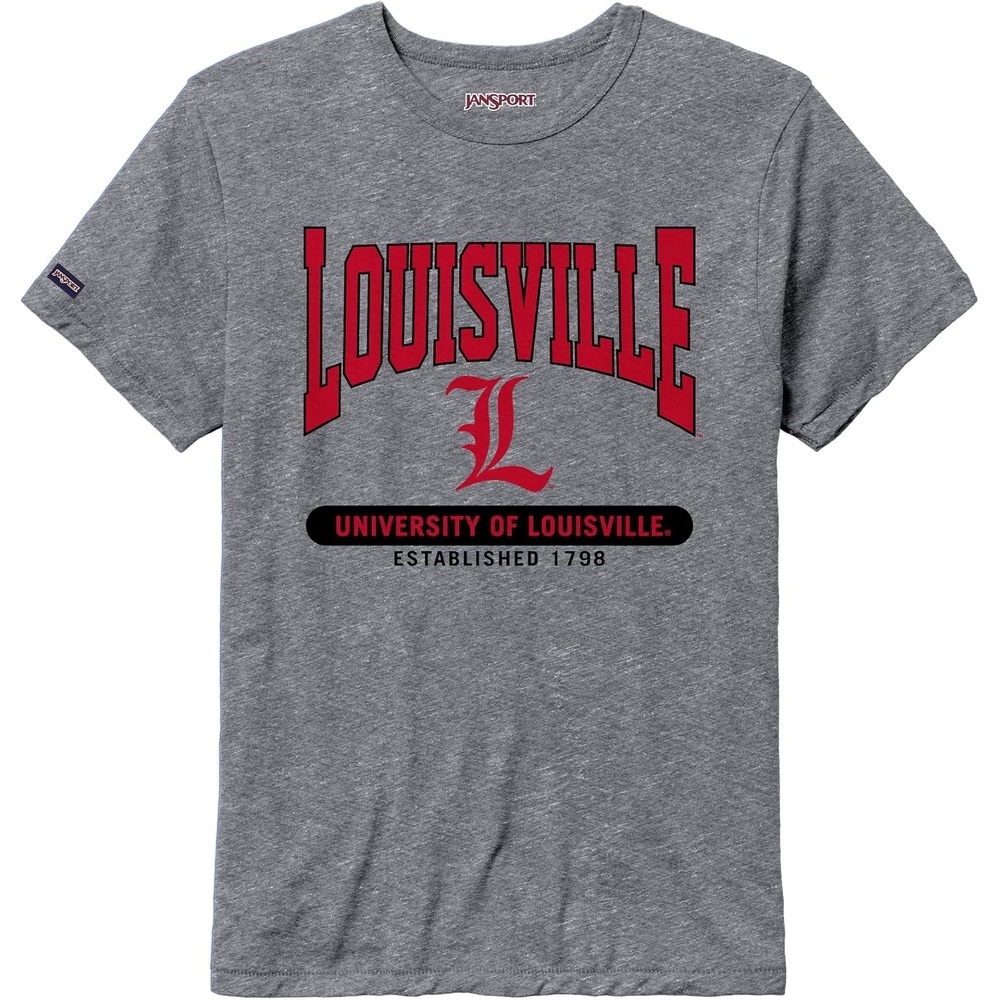 image:imageJanSport NCAA Officially Licensed Pregame Short Sleeve T Shirt for Men Soft amp Breathable Triblend Crewneck T ShirtLouisville Cardinals