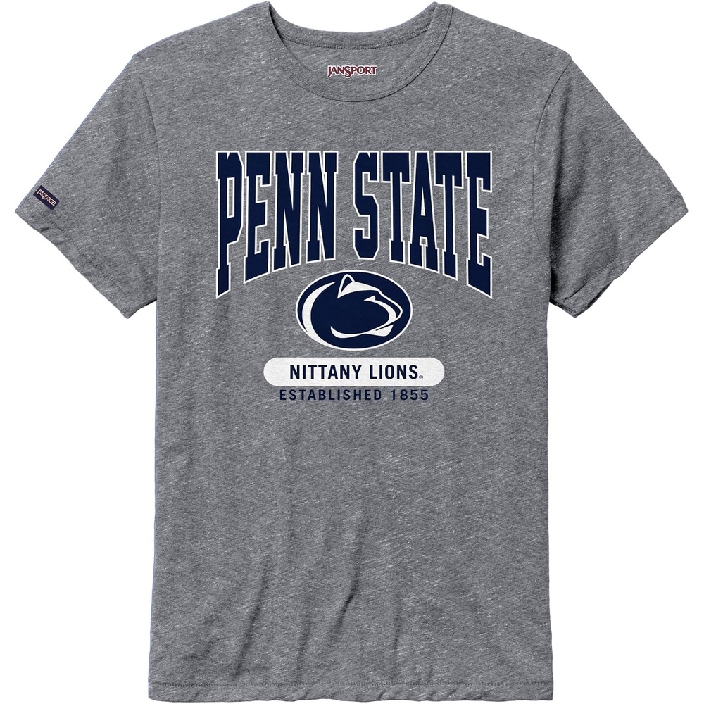 image:imageJanSport NCAA Officially Licensed Pregame Short Sleeve T Shirt for Men Soft amp Breathable Triblend Crewneck T ShirtPenn State Nittany Lions