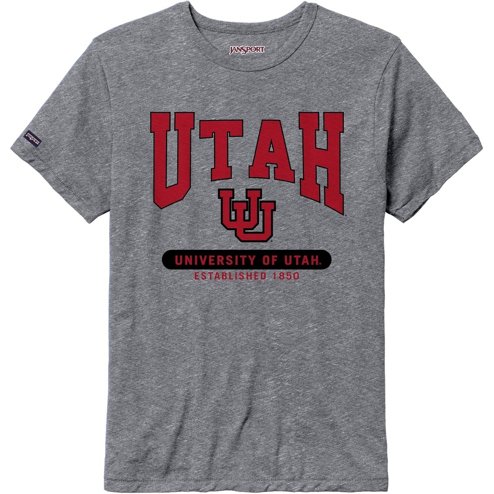 image:imageJanSport NCAA Officially Licensed Pregame Short Sleeve T Shirt for Men Soft amp Breathable Triblend Crewneck T ShirtUtah Utes