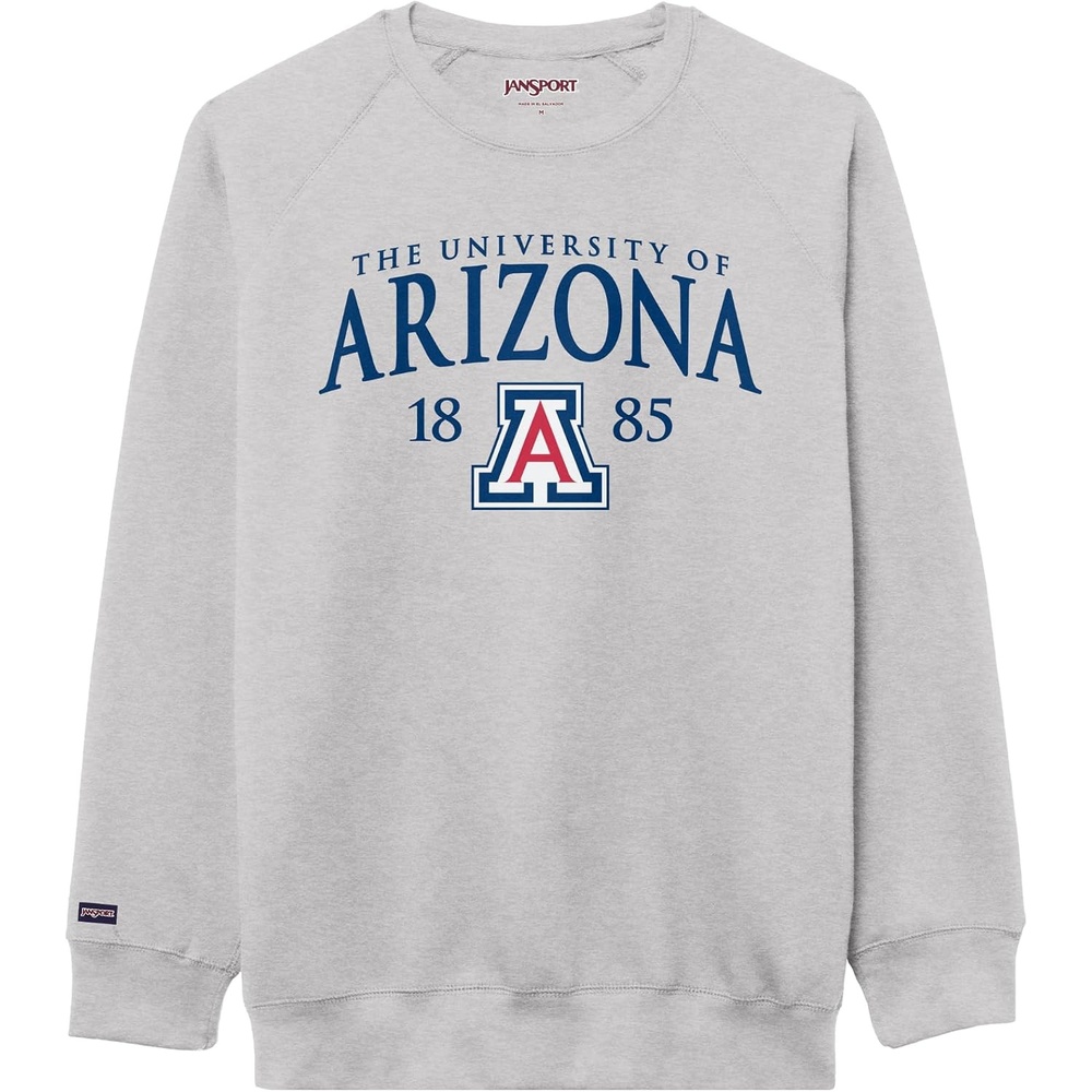 image:imageJanSport NCAA Officially Licensed Rival Crew Sweatshirt Long Sleeve Graphic Pullover for Men Women CottonPolyester BlendArizona Wildcats