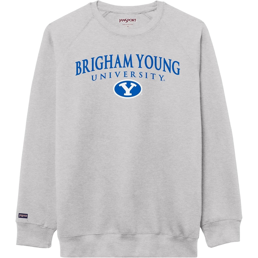 image:imageJanSport NCAA Officially Licensed Rival Crew Sweatshirt Long Sleeve Graphic Pullover for Men Women CottonPolyester BlendBYU Cougars