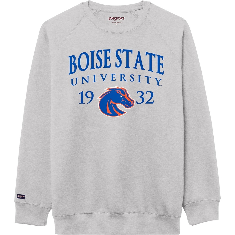 image:imageJanSport NCAA Officially Licensed Rival Crew Sweatshirt Long Sleeve Graphic Pullover for Men Women CottonPolyester BlendBoise State Broncos
