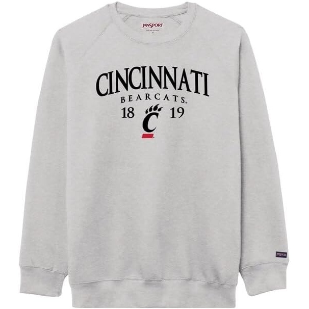 image:imageJanSport NCAA Officially Licensed Rival Crew Sweatshirt Long Sleeve Graphic Pullover for Men Women CottonPolyester BlendCincinnati Bearcats