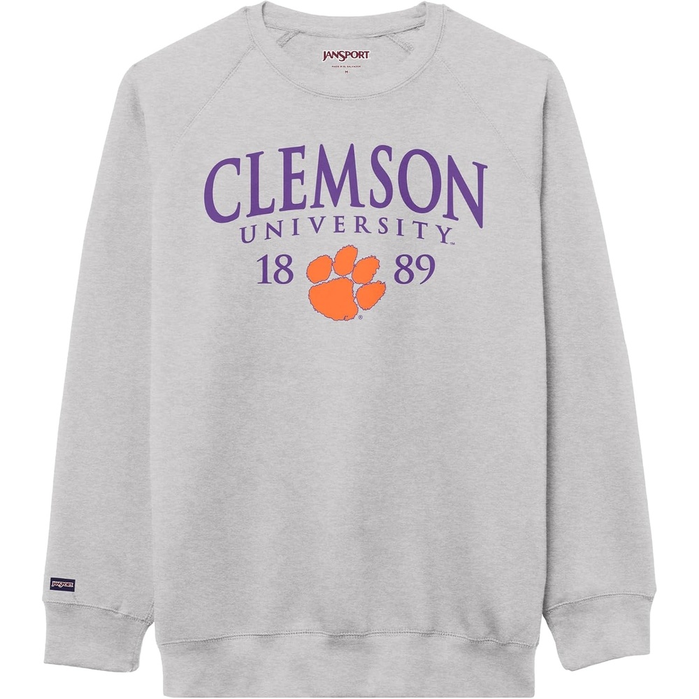 image:imageJanSport NCAA Officially Licensed Rival Crew Sweatshirt Long Sleeve Graphic Pullover for Men Women CottonPolyester BlendClemson Tigers
