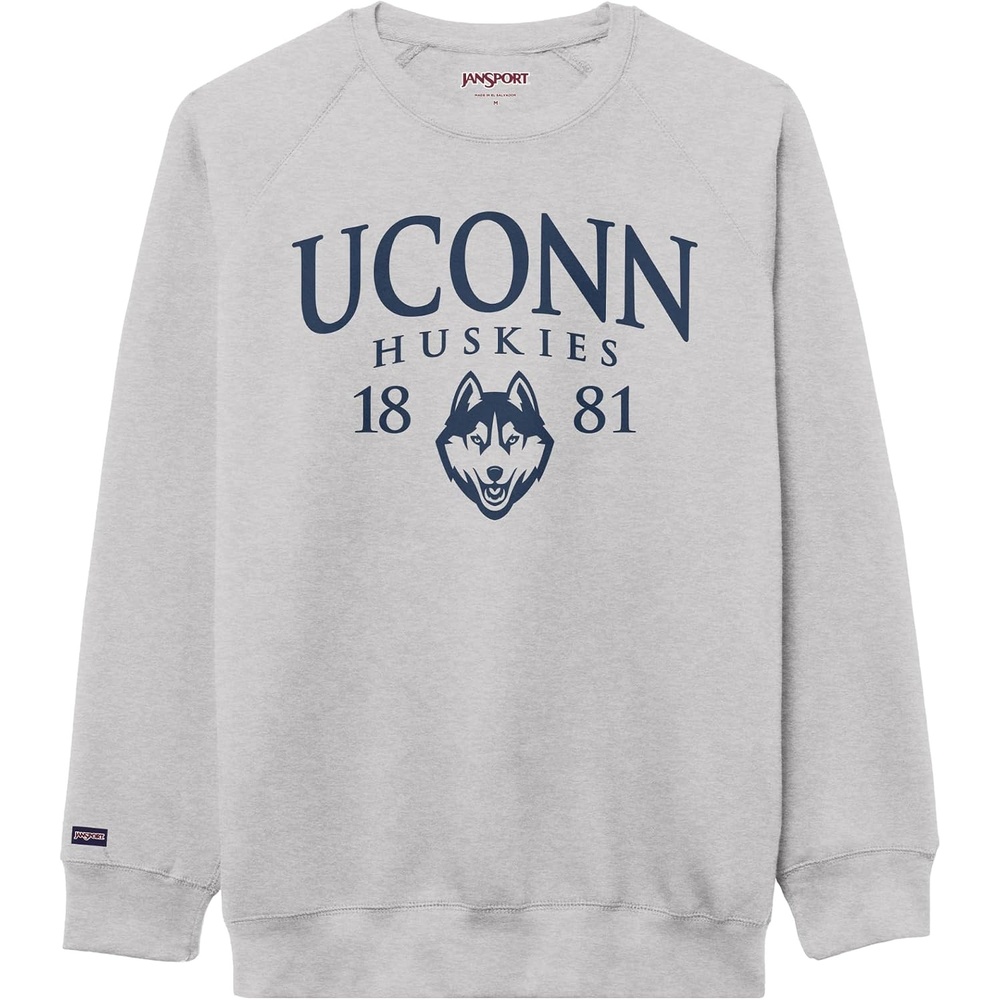 image:imageJanSport NCAA Officially Licensed Rival Crew Sweatshirt Long Sleeve Graphic Pullover for Men Women CottonPolyester BlendConnecticut Huskies