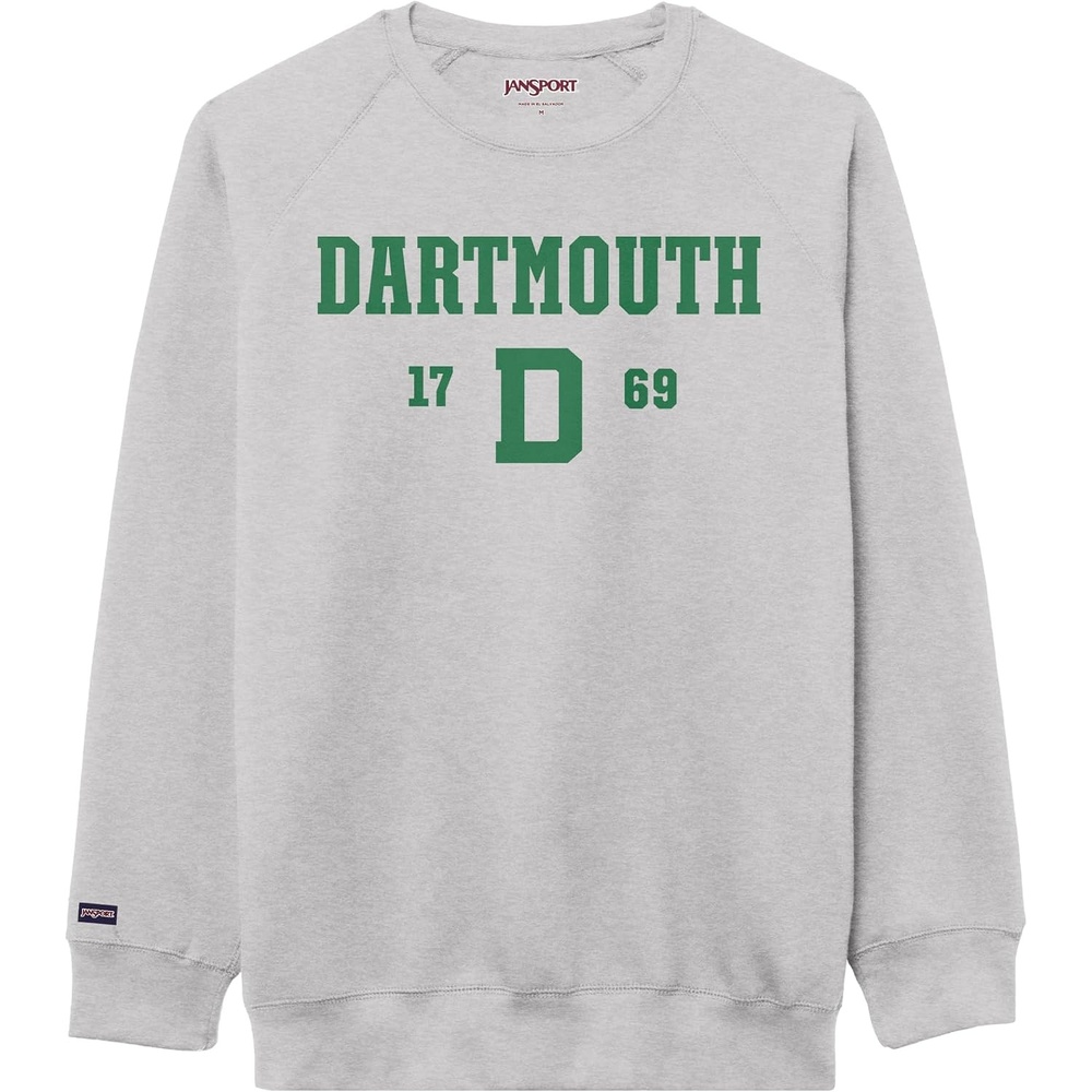 image:imageJanSport NCAA Officially Licensed Rival Crew Sweatshirt Long Sleeve Graphic Pullover for Men Women CottonPolyester BlendDartmouth Big Green