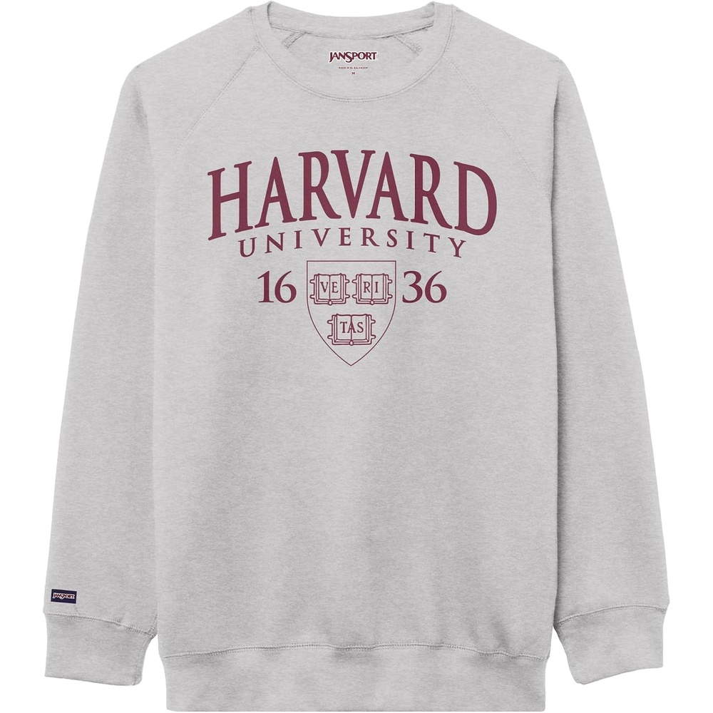 image:imageJanSport NCAA Officially Licensed Rival Crew Sweatshirt Long Sleeve Graphic Pullover for Men Women CottonPolyester BlendHarvard Crimson