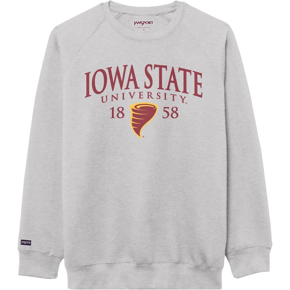 image:imageJanSport NCAA Officially Licensed Rival Crew Sweatshirt Long Sleeve Graphic Pullover for Men Women CottonPolyester BlendIowa State Cyclones