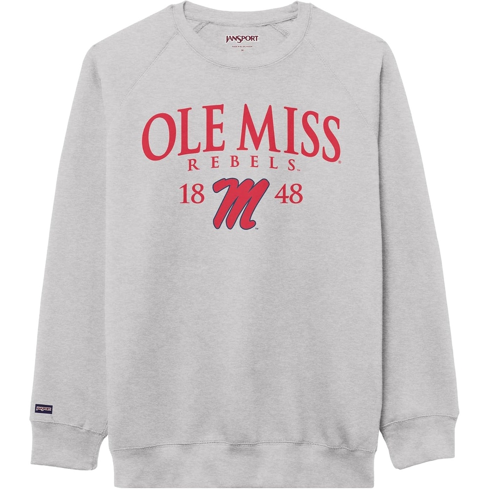 image:imageJanSport NCAA Officially Licensed Rival Crew Sweatshirt Long Sleeve Graphic Pullover for Men Women CottonPolyester BlendMississippi Old Miss Rebels