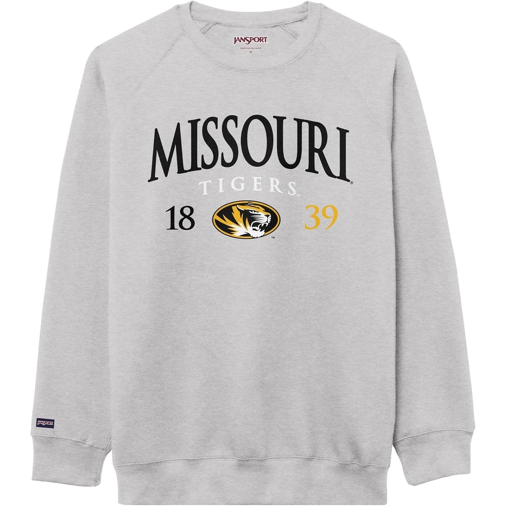 image:imageJanSport NCAA Officially Licensed Rival Crew Sweatshirt Long Sleeve Graphic Pullover for Men Women CottonPolyester BlendMissouri Tigers