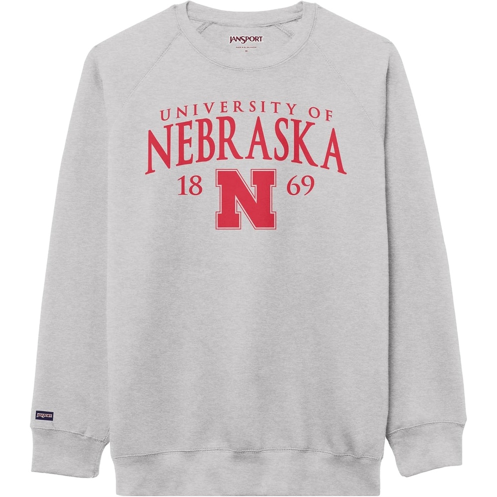 image:imageJanSport NCAA Officially Licensed Rival Crew Sweatshirt Long Sleeve Graphic Pullover for Men Women CottonPolyester BlendNebraska Cornhuskers
