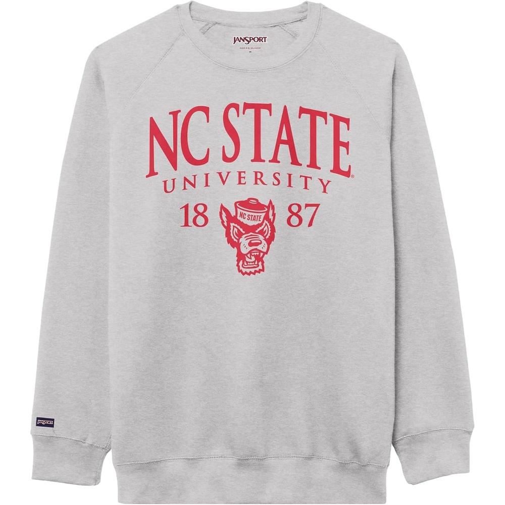 image:imageJanSport NCAA Officially Licensed Rival Crew Sweatshirt Long Sleeve Graphic Pullover for Men Women CottonPolyester BlendNorth Carolina State Wolfpack