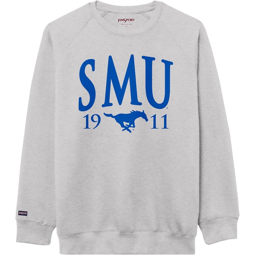 image:imageJanSport NCAA Officially Licensed Rival Crew Sweatshirt Long Sleeve Graphic Pullover for Men Women CottonPolyester BlendSMU Mustangs