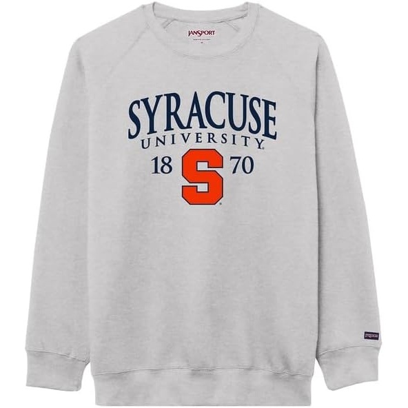 image:imageJanSport NCAA Officially Licensed Rival Crew Sweatshirt Long Sleeve Graphic Pullover for Men Women CottonPolyester BlendSyracuse Orange