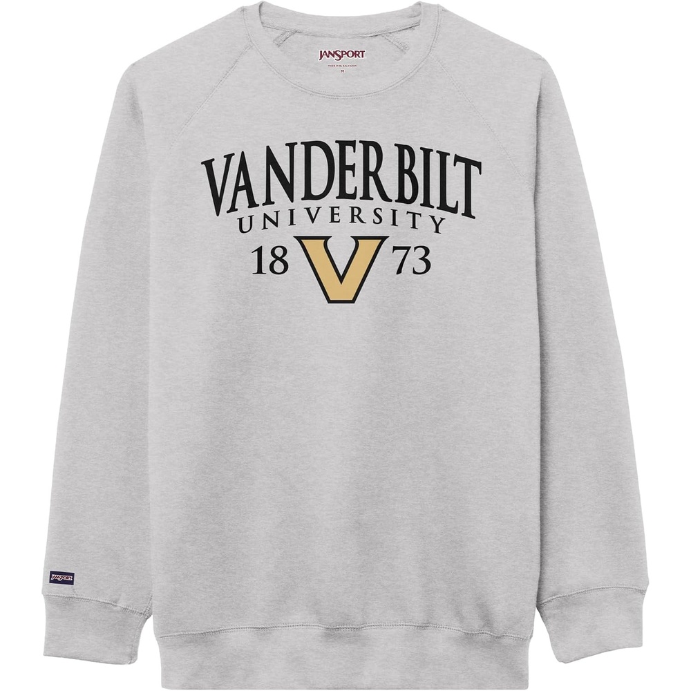 image:imageJanSport NCAA Officially Licensed Rival Crew Sweatshirt Long Sleeve Graphic Pullover for Men Women CottonPolyester BlendVanderbilt Commodores