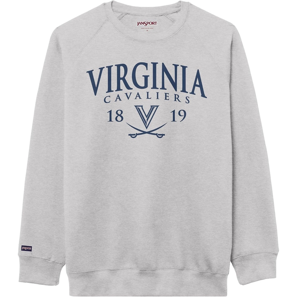 image:imageJanSport NCAA Officially Licensed Rival Crew Sweatshirt Long Sleeve Graphic Pullover for Men Women CottonPolyester BlendVirginia Cavaliers