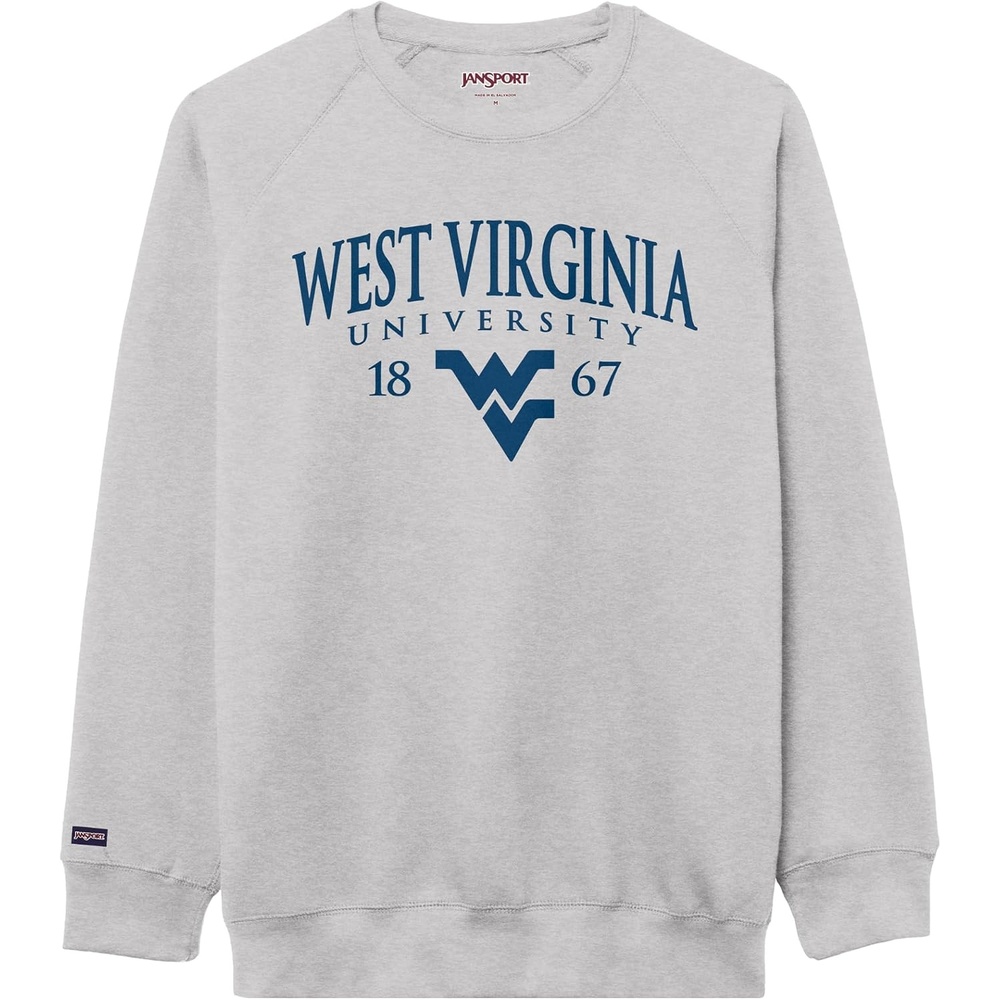 image:imageJanSport NCAA Officially Licensed Rival Crew Sweatshirt Long Sleeve Graphic Pullover for Men Women CottonPolyester BlendWest Virginia Mountaineers