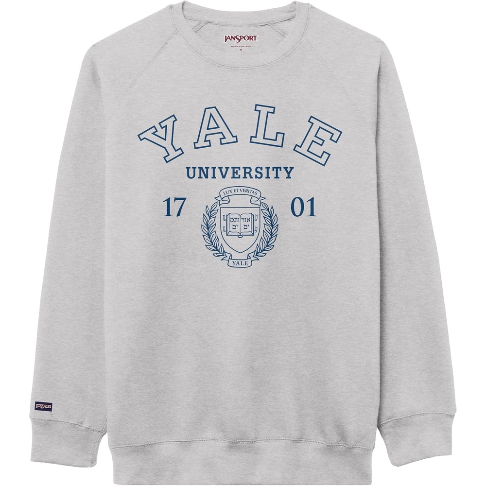 image:imageJanSport NCAA Officially Licensed Rival Crew Sweatshirt Long Sleeve Graphic Pullover for Men Women CottonPolyester BlendYale Bulldogs