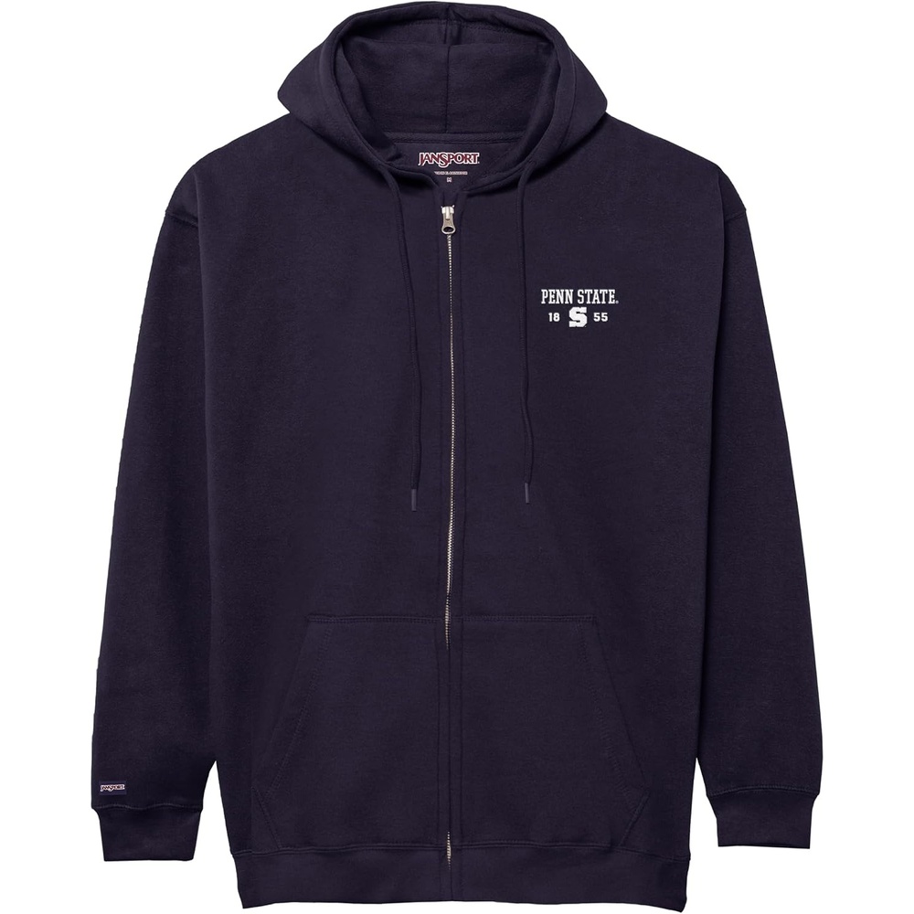 image:imageJanSport NCAA Officially Licensed Rival Full Zip Hood Long Sleeve Unisex Hoodie CottonPolyester Blend with DoubleLayered Fleece Hood amp ExtraDeep Front Pockets Adjustable Drawstring Navy