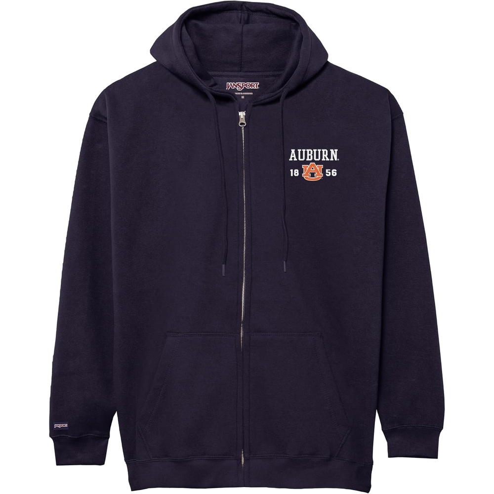 image:imageJanSport NCAA Officially Licensed Rival Full Zip Hoodie Long Sleeve Unisex Sweatshirt DoubleLayered Fleece HoodAuburn Tigers