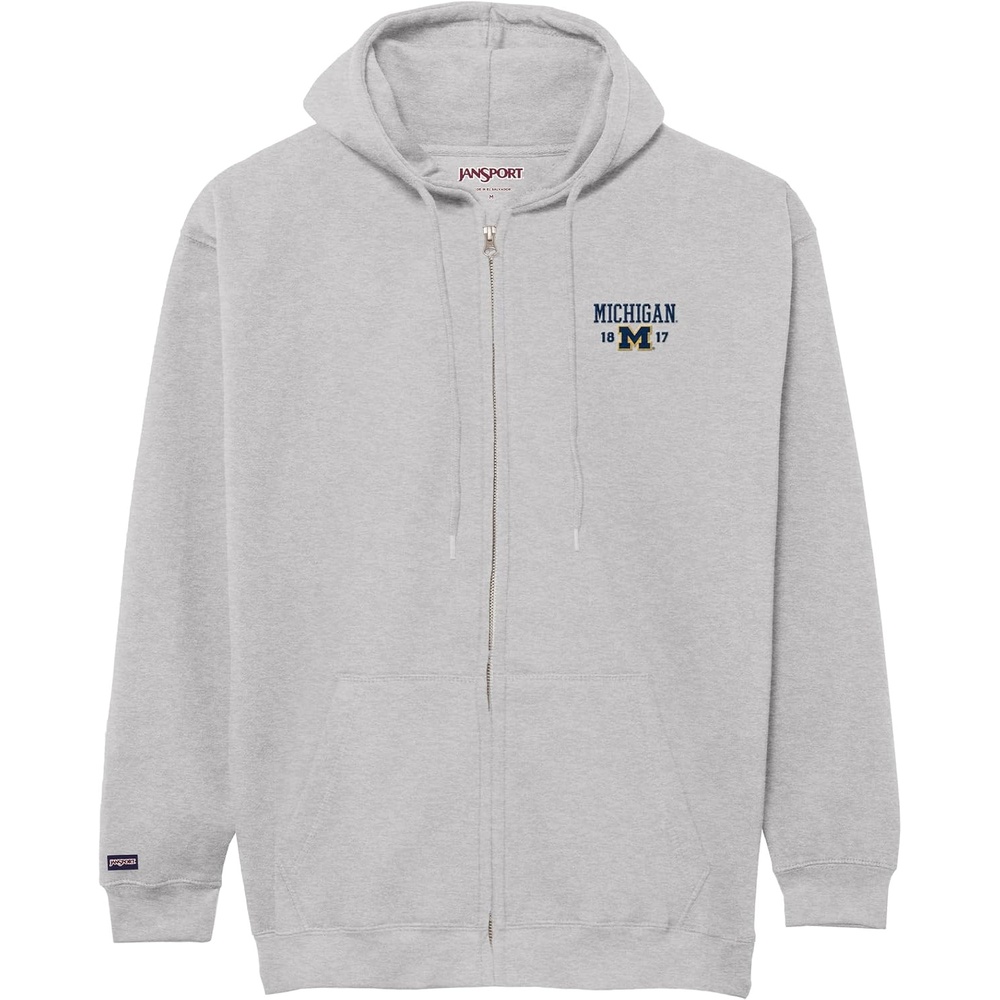 image:imageJanSport NCAA Officially Licensed Rival Full Zip Hoodie Long Sleeve Unisex Sweatshirt DoubleLayered Fleece HoodMichigan Wolverines